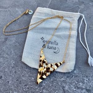 22K Gold Dipped Chevron Necklace